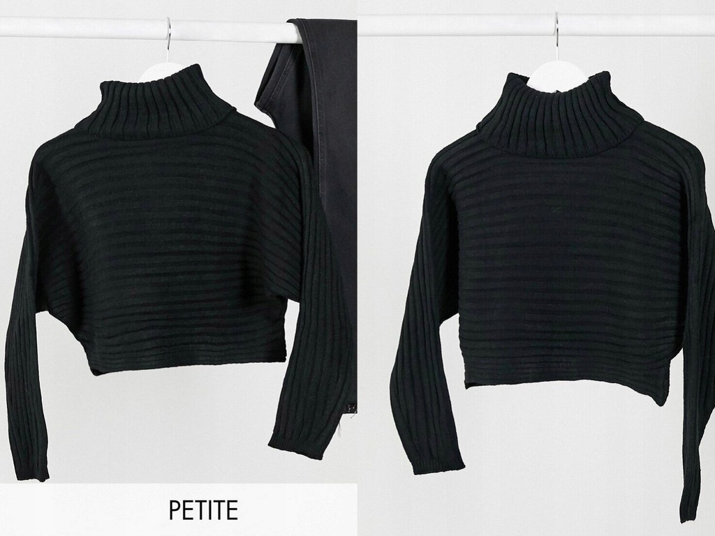 New Look Petite Czarny sweter z golfem M