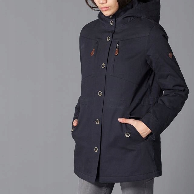 Parka stradivarius 36 granatowa zara taliowana