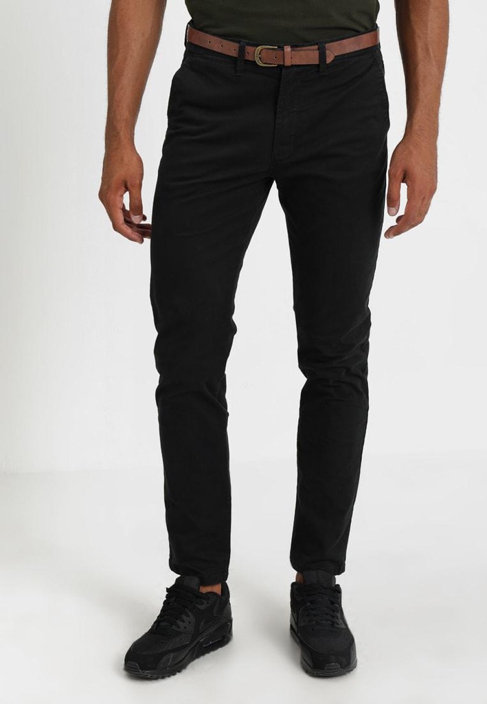 JACK JONES CZARNE SPODNIE MĘSKIE CHINOS 32/34 2ZAA