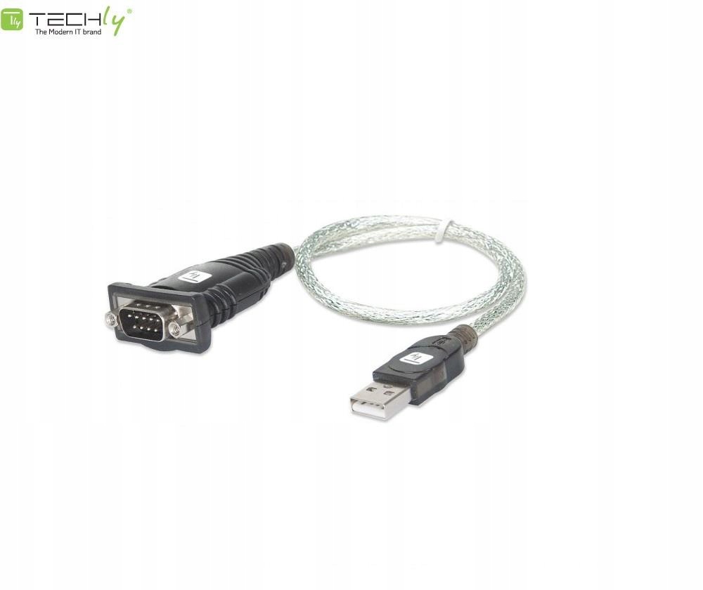 Kabel adapter Techly USB na port szeregowy RS232/C