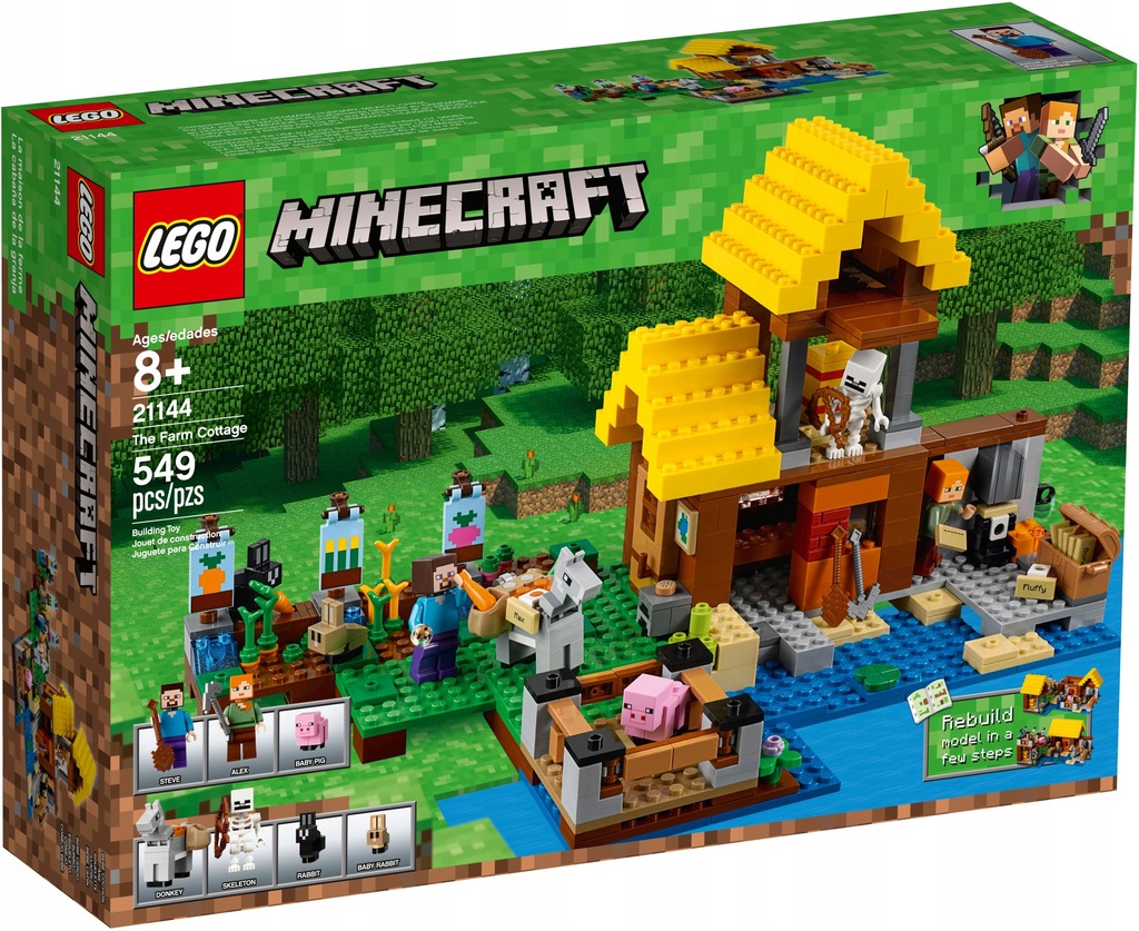 LEGO MINECRAFT 21144 WIEJSKA CHATKA DOMEK DOM WAWA
