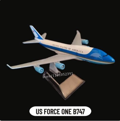 Model samolot boeing 747 air force one metalowy metal 1/400