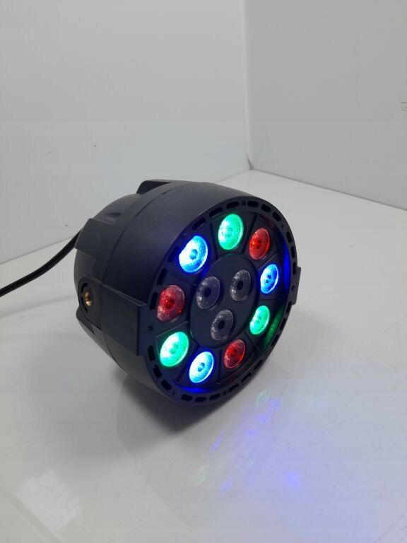 DYSKOTEKOWY KOLOROFON LAMPA PROJEKTOR RGB 12 LED