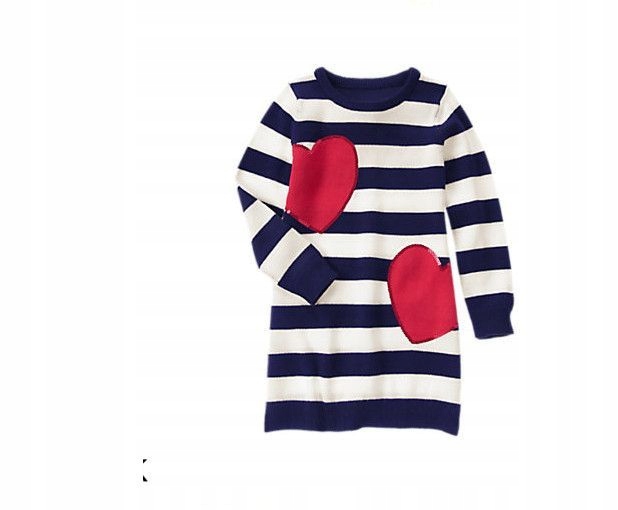 Gymboree sukienka swetrowa red hearts 5 lat