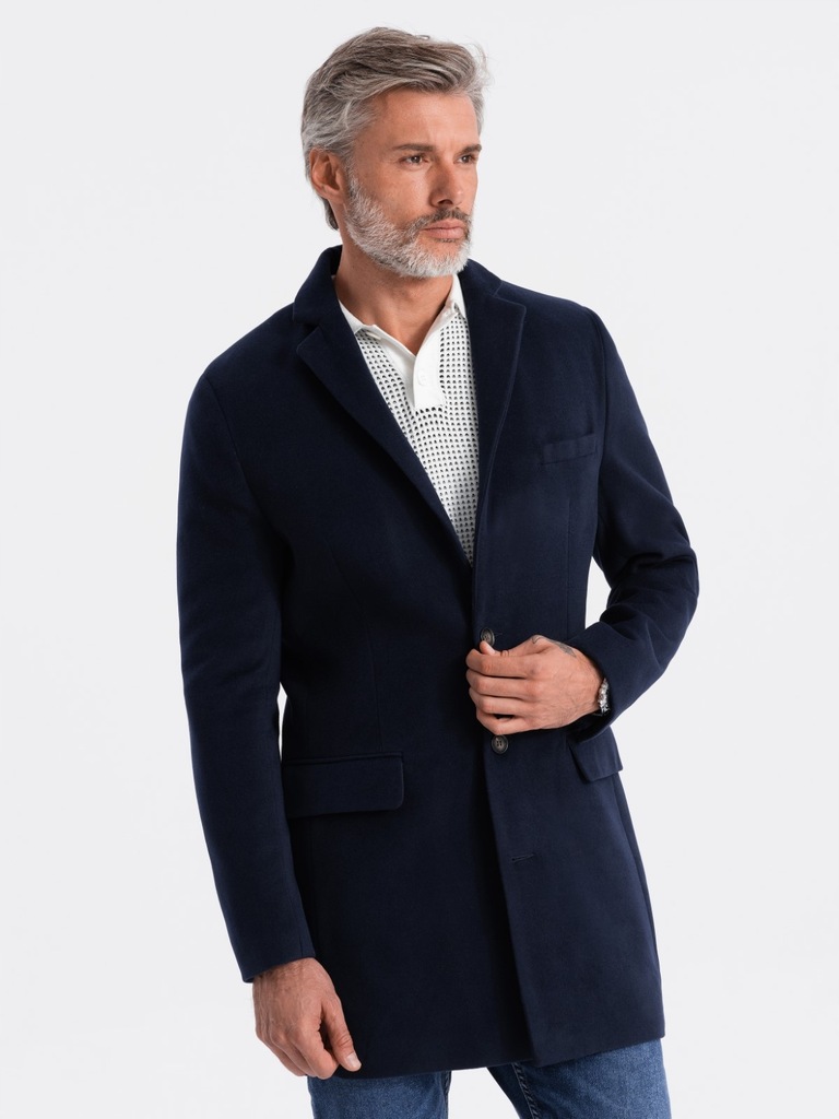Купить OMBRE PREMIUM Пальто мужское C432 темно-синий L: отзывы, фото, характеристики в интерне-магазине Aredi.ru