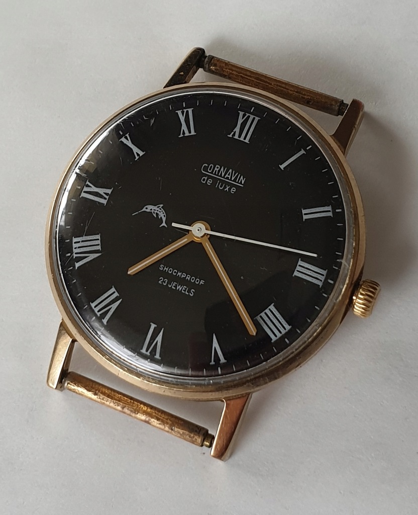 POLJOT CORNAVIN DE LUXE 23 JEWELS 22 K G.PLATED 60
