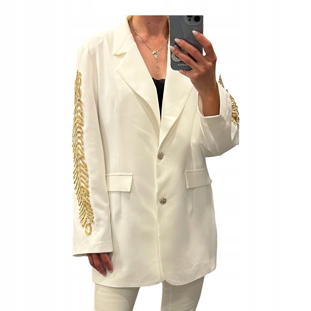 Efektowna marynarka Wawa Collection 48R GOLD PRINT