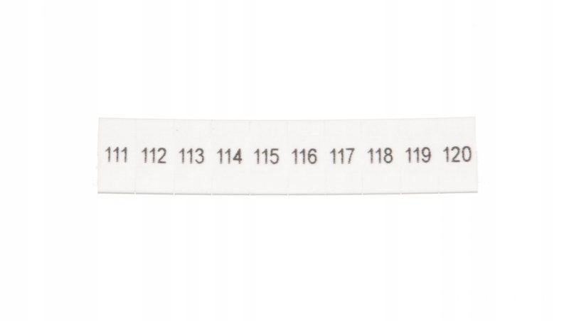 Oznaczniki panelu 5mm /111-120/ biały ZB5 LGS 111-