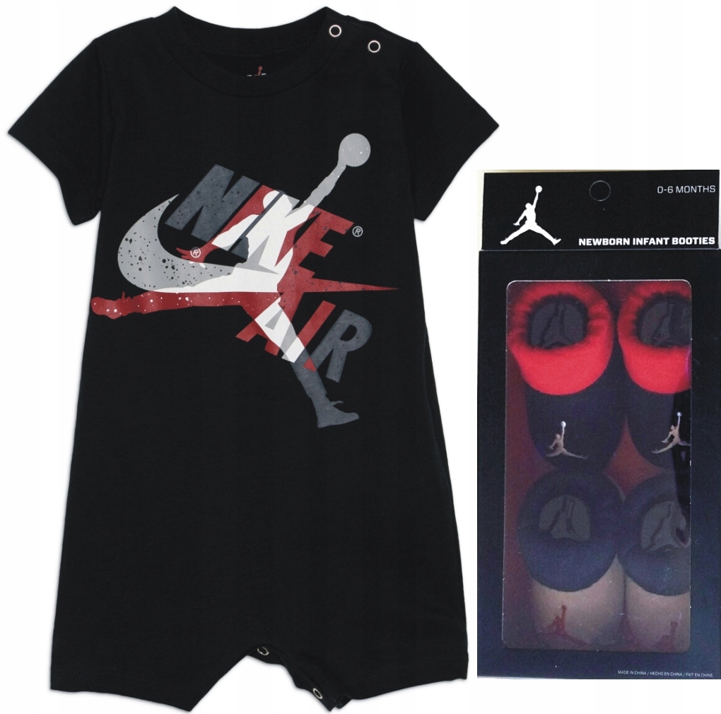 NIKE JORDAN komplet niemowlęcy body romper 0-3 mce