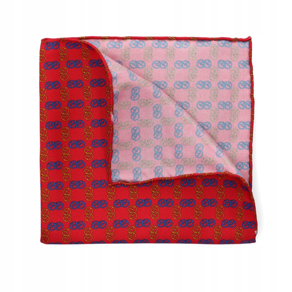 Poszetka Czerwona w Drobny Wzór Lancerto M.828