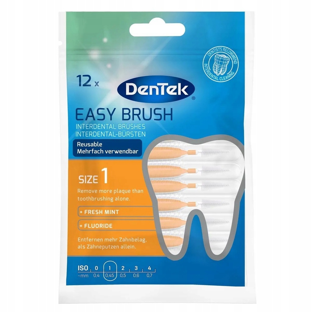 DenTek Easy Brush ISO 1, szczoteczki interdertalne