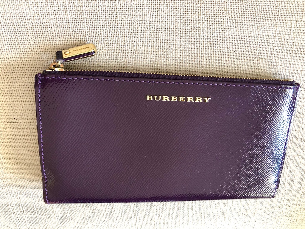 Burberry oryginalny portfel duży fiolet