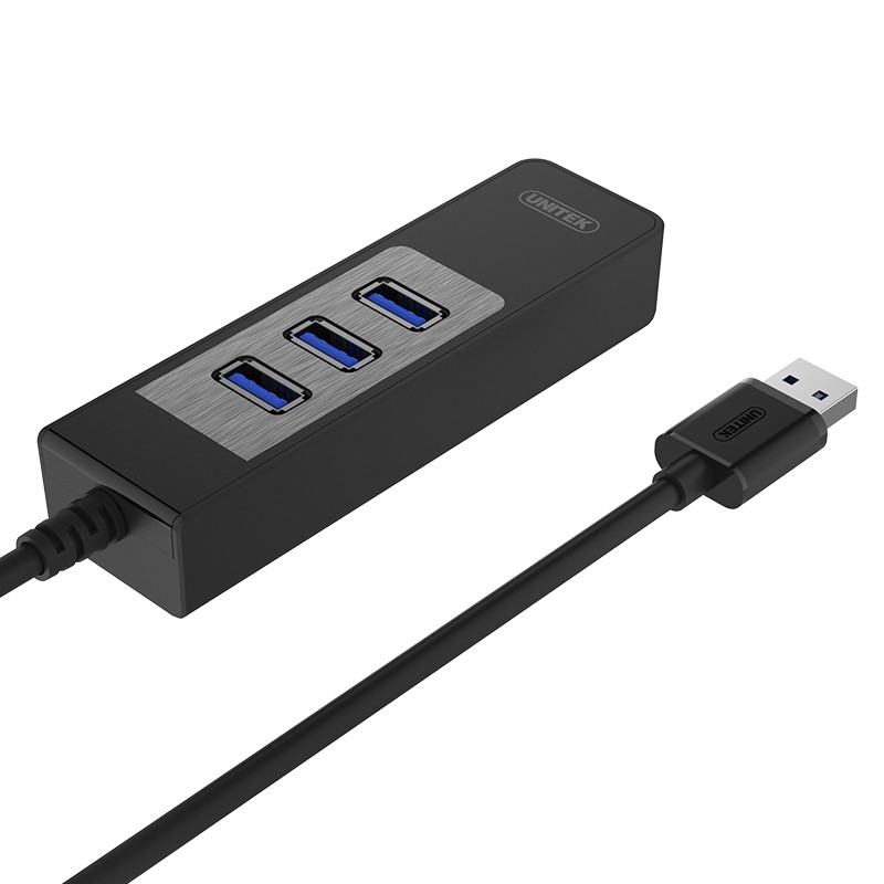 Купить Адаптер-концентратор Unitek 3x USB 3.0 Ethernet LAN Gigabit: отзывы, фото, характеристики в интерне-магазине Aredi.ru