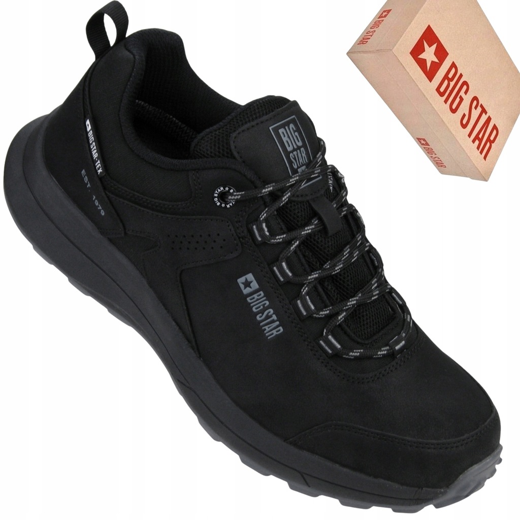 Big Star OO174365 buty trekkingowe męskie z membraną | wodoodporne czarne