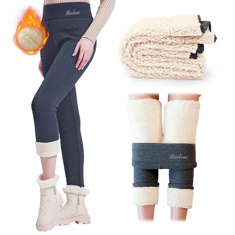 LEGGINSY TERMOAKTYWNE ZIMOWE OCIEPLANE DAMSKIE Z OWCZEJ WEŁNY r UNIWERSALNY