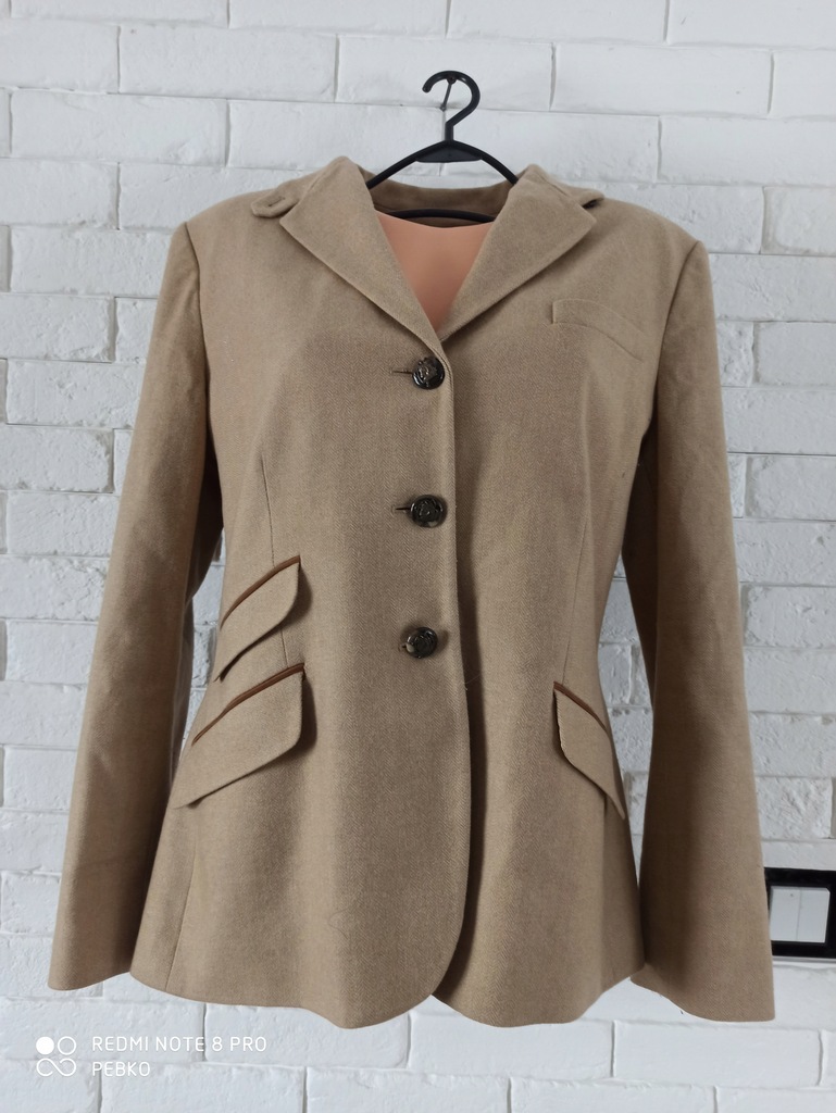 DAMSKA MARYNARKA LAUREN by RALPH LAUREN WOOL R 14