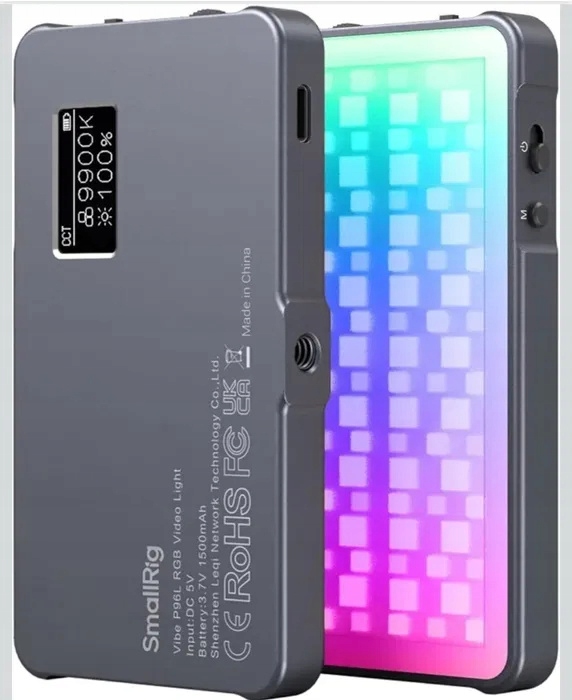 SMALLRIG P96L RGB Video Light, przenośne światło OLED