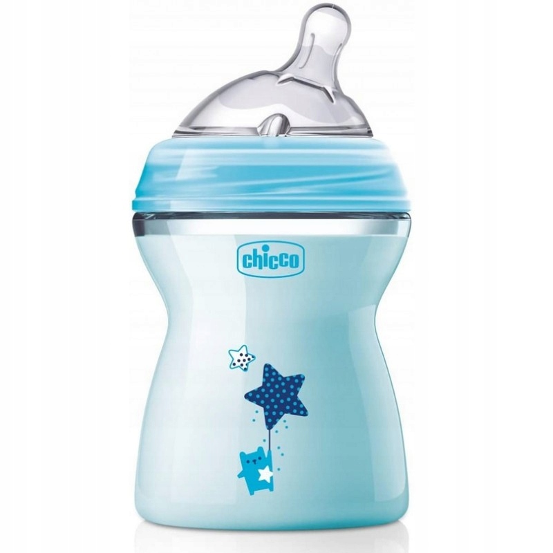 CHICCO Butelka NaturalFeeling 250ml+smoczek 2m+