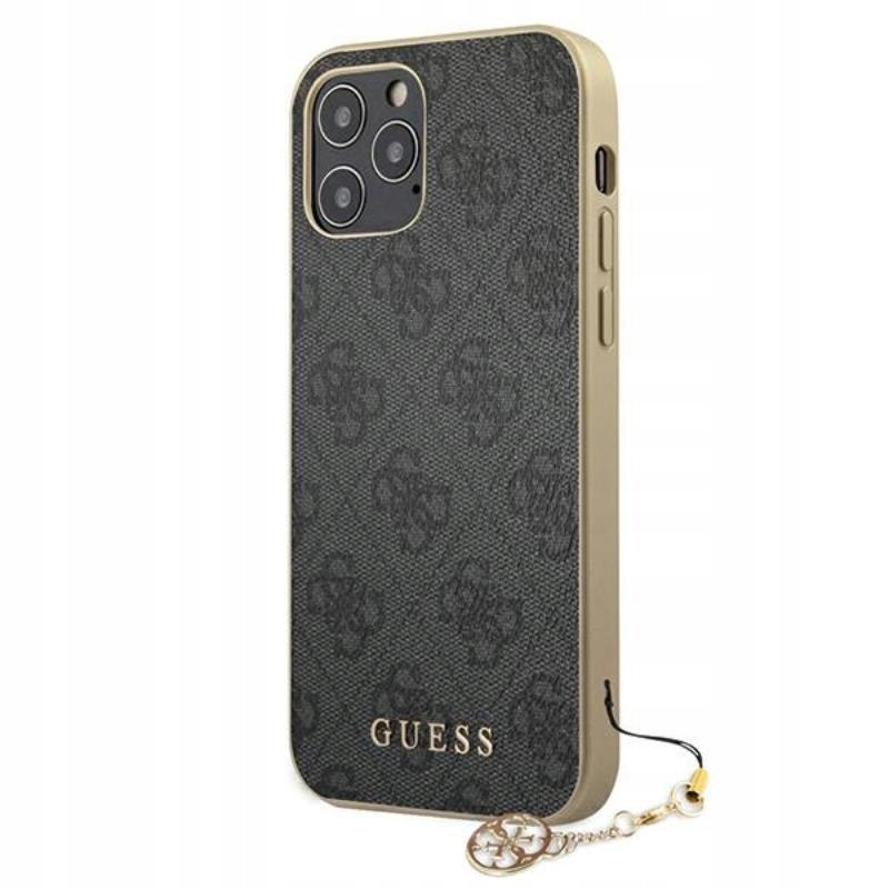 Guess 4G Charms Collection - Etui iPhone 12 / iPhone 12 Pro (szary)