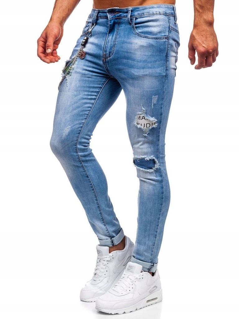 SPODNIE JEANSOWE SLIM GRANATOWE 85003S0 DENLEY_L