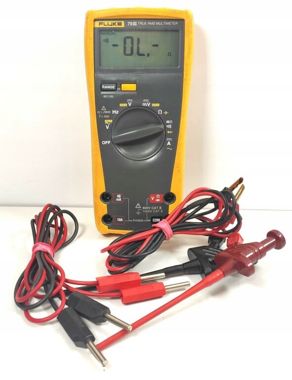 MULTIMETR FLUKE 79 III + 2 KPL KABLI POMIAROWYCH 10608325078