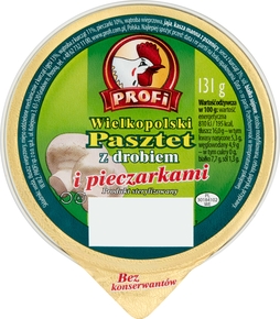 Profi Pasztet z drobiem i pieczarkami 131g