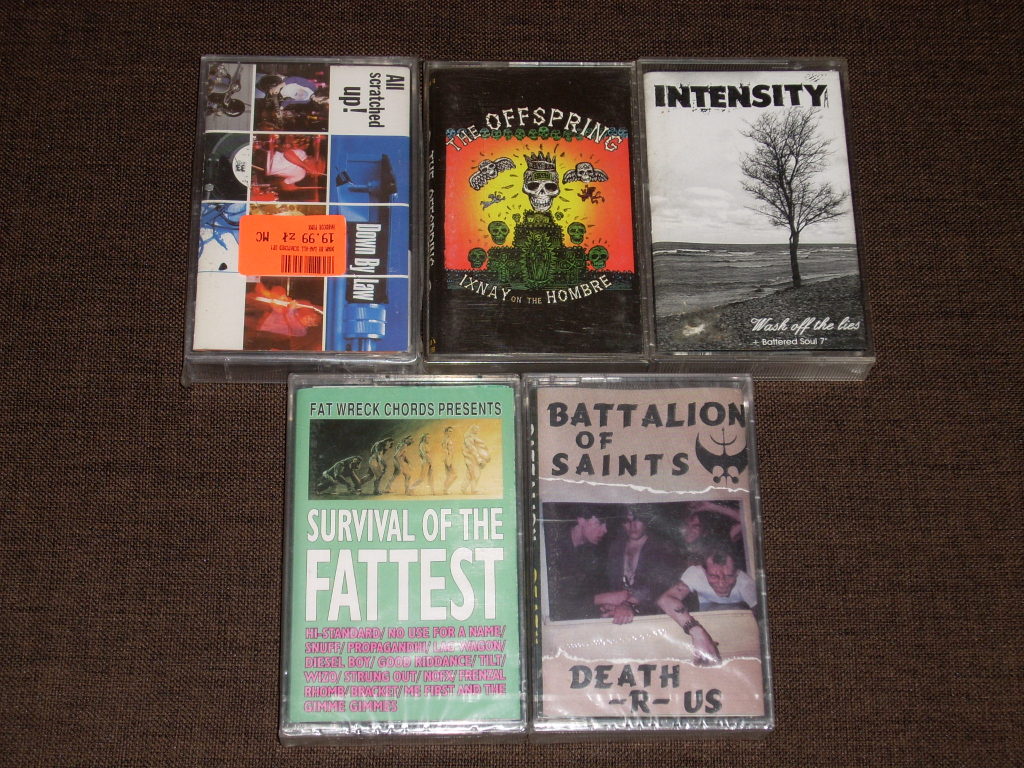 5 kaset melodic punk INTENSITY DOWN BY LAW
