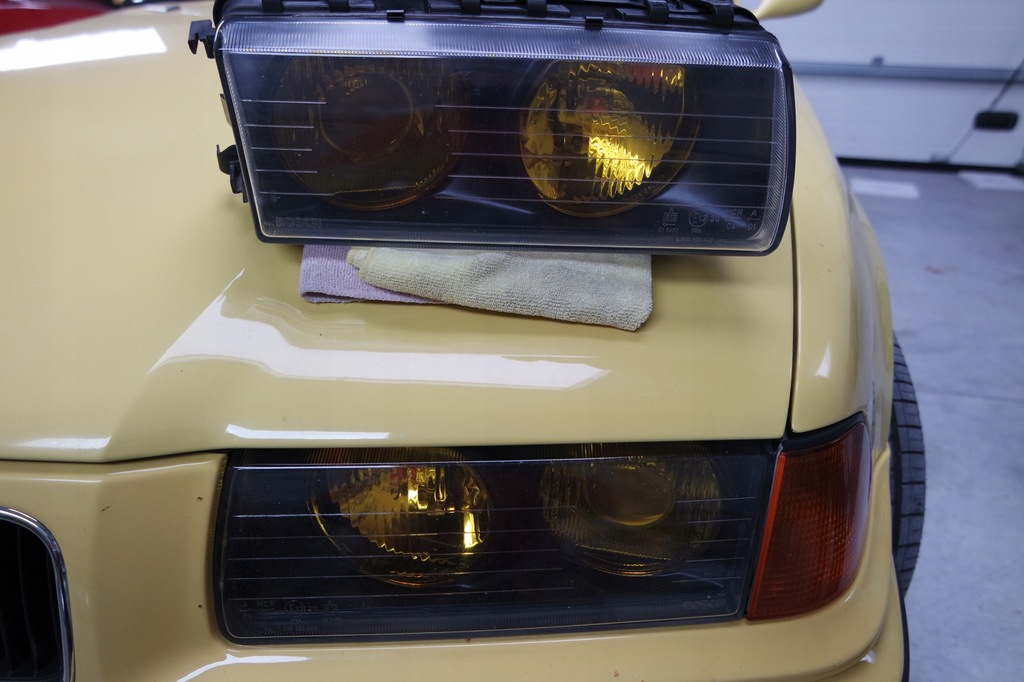 BMW 3 E36 LAMPA PRZEDNIA YELLOW HELLA TOP STAN