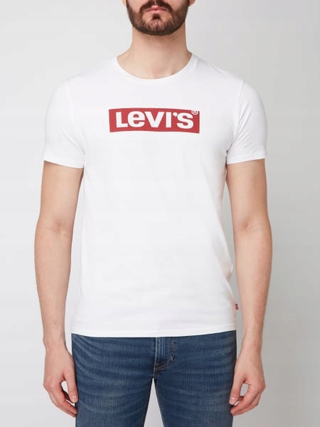 T-Shirt Meski Levis Logo rozmiar L Bialy