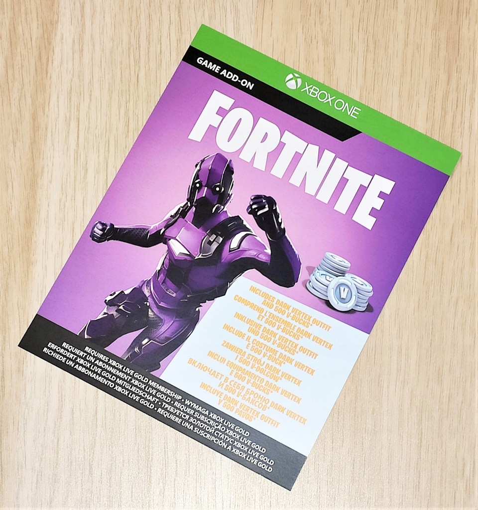 FORTNITE DARK VERTEX OUTFIT 500 V-BUCKS 8901618895 oficjalne