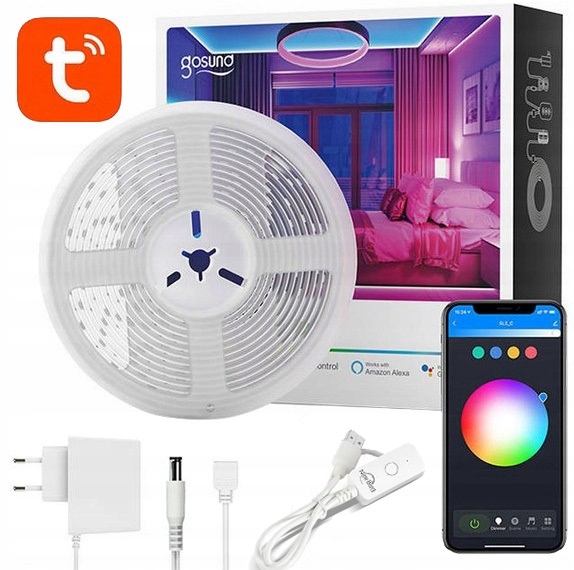 Taśma LED WiFi RGB Gosund SL2 5m Smart Tuya Alexa Google Home