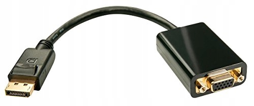 Lindy 41006 przejściówka DisplayPort VGA Czarny