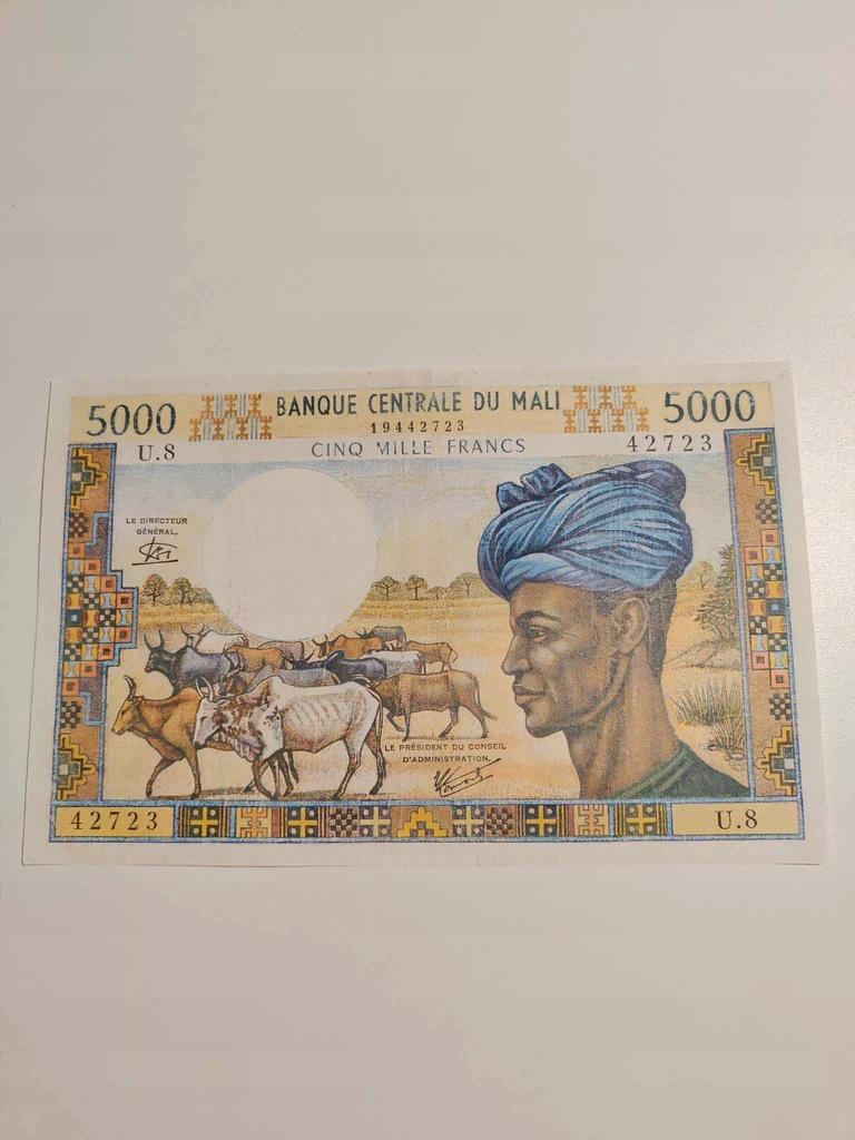 Mali - 5000 Franków - stan bardzo dobry