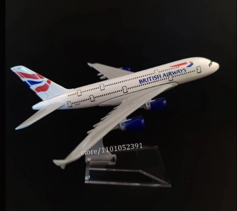 model samolot airbus a380 british airways 1/400 metal metalowy