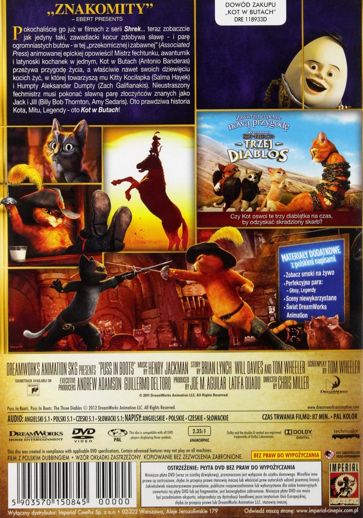 Купить КОТ В САПОГАХ (DVD): отзывы, фото и характеристики на Aredi.ru ...