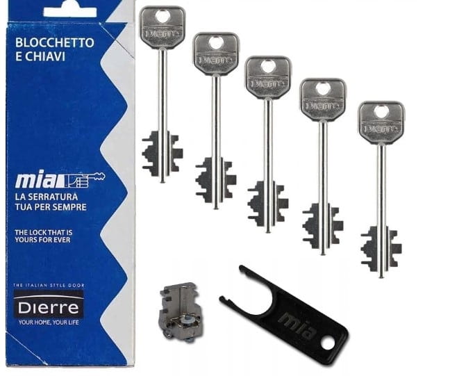 WKŁADKA Mia Blochetto DO DRZWI Dierre PIĘĆ KLUCZY 92 mm + SPINACZ