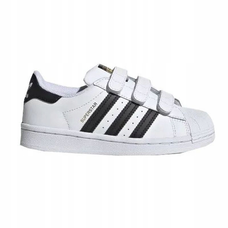 ADIDAS ORIGINALS BUTY SUPERSTAR BIAŁE NA RZEPY 24