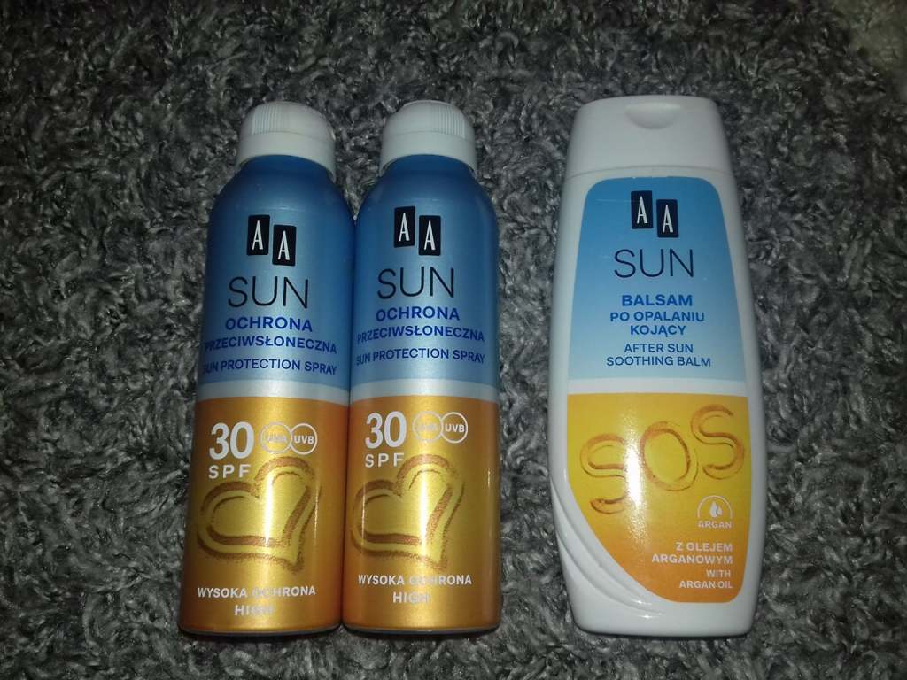 2x Spray do opalania AA Sun 30 SPF + balsam