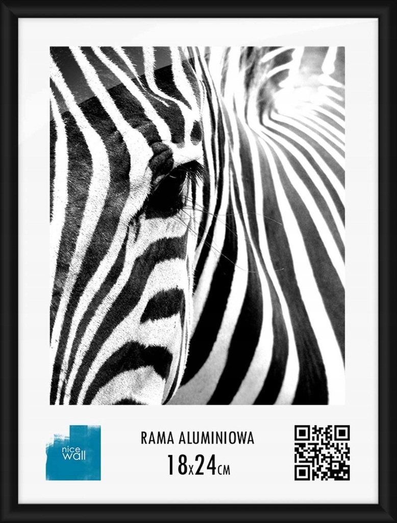 Czarna Ramka Rama aluminiowa 18x24 cm 18x24 cm
