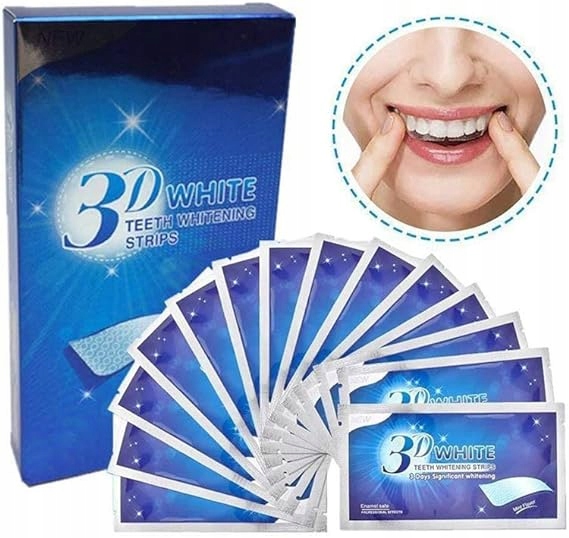 PASKI WYBIELAJĄCE 3D WHITE TEETH STRIPS 28 PASKÓW