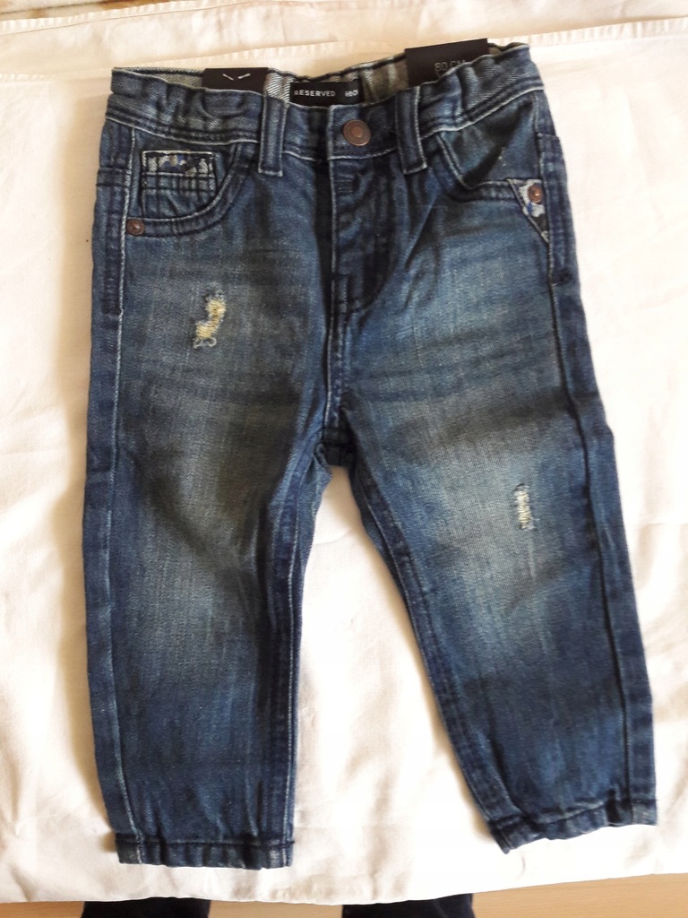 Spodnie chłopięce jeans - 80cm