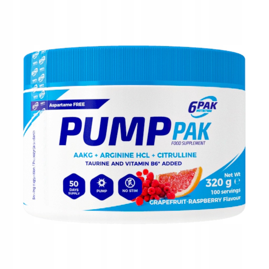 6PAK NUTRITION PUMP PAK 320G SILNY MOCNY TRENING