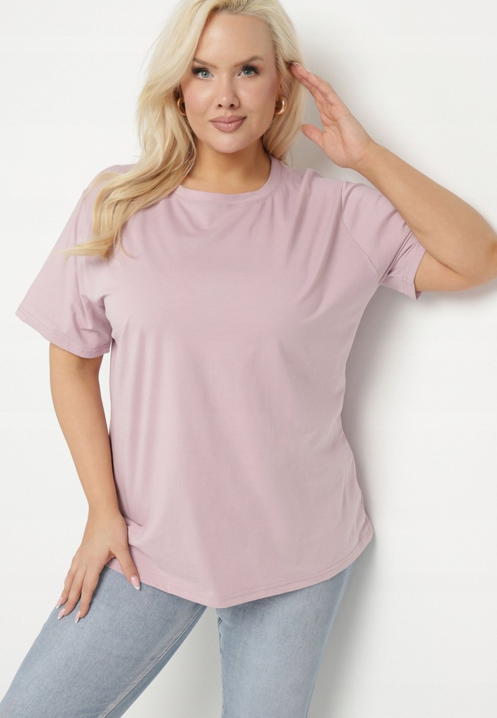 Born2Be Jasnofioletowy T-shirt damski 5XL/6XL