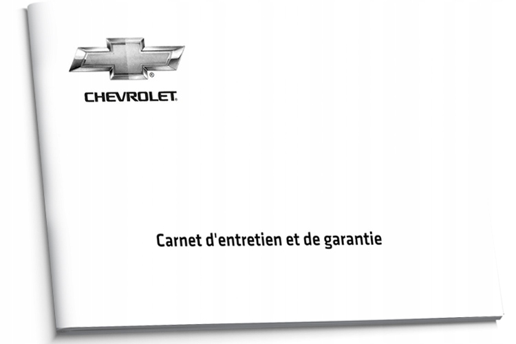 Chevrolet Francuska Czysta Książka Serwisowa