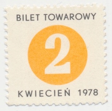 4721. Bilet towarowy na cukier, 2 kg 1978.04