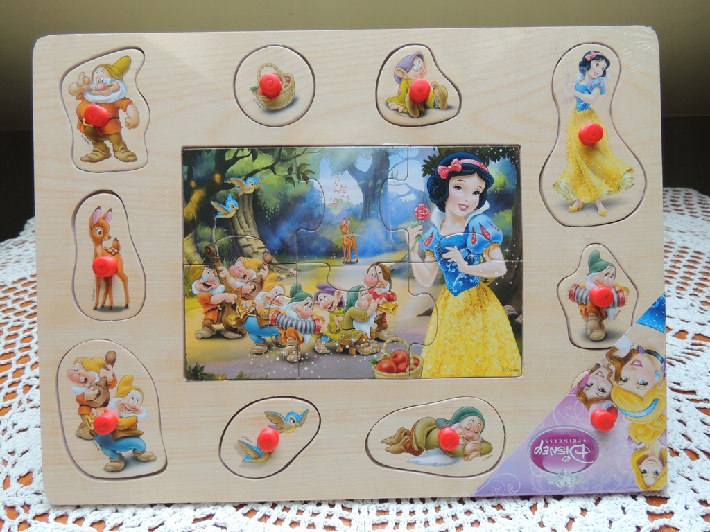 Puzzle DREWNIANE Księżniczki Układanka Disney