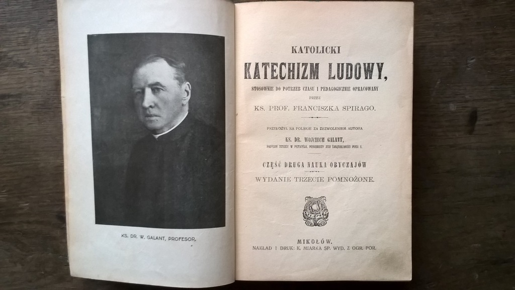 Spirago Katechizm Ludowy Obyczaje Mikołów 1927