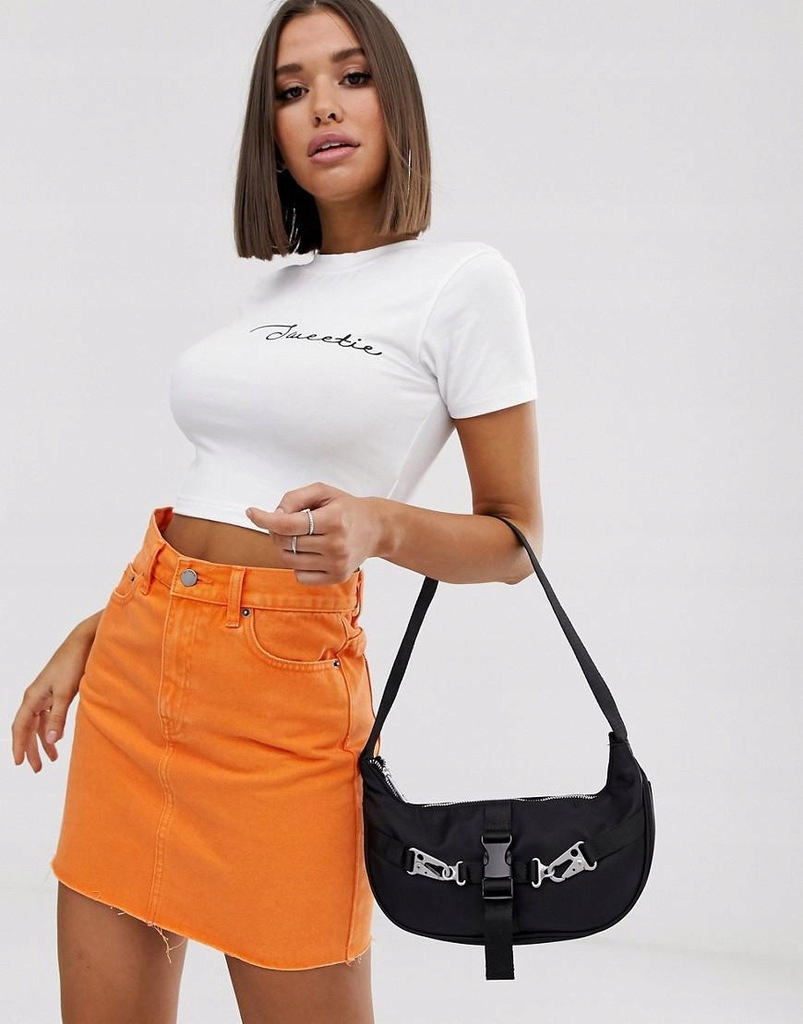 MISSGUIDED__XDI BIAŁY KRÓTKI T-SHIRT __S