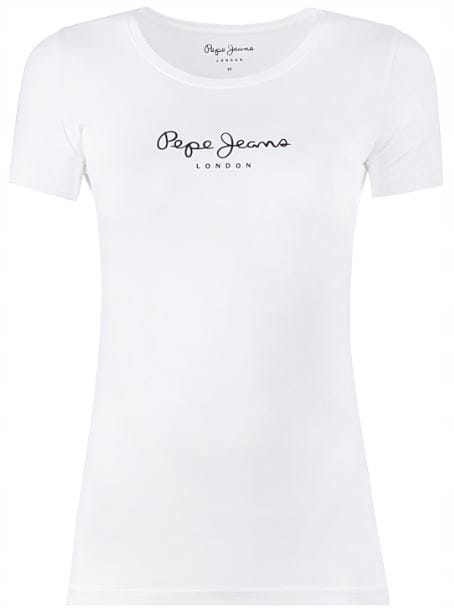 T-SHIRT KOSZULKA DAMSKA PEPE JEANS BIAŁA C-NECK XS