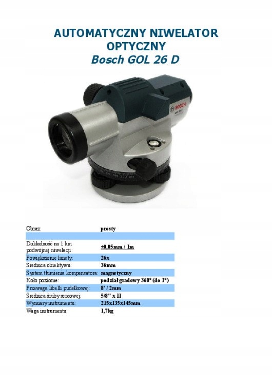 NIWELATOR GOL26D+GR500+BT160